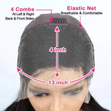 Water Wave Bob Human Hair Wig 13x4 HD Transparent Lace Front or 4x4 Closure 250% Density Pre-Plucked