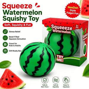 Watermelon Water Bead Squishy Fidget Toy, Fruit Squeeze Stress Ball, Soft Sensory Blind Box