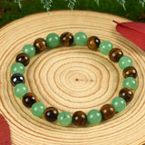 Wealth Crystal Bracelet Natural Tiger Eye Green Aventurine Stretch Bead Bracelet Healing Lucky Stone Jewelry