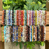 Wholesale 5-8mm Natural Stone Chips Tiger Eye Agates Crystal Gravel Stretch Bracelets Bohemian Women Reiki Heal Jewelry Gifts