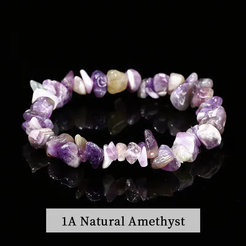 Wholesale 5-8mm Natural Stone Chips Tiger Eye Agates Crystal Gravel Stretch Bracelets Bohemian Women Reiki Heal Jewelry Gifts