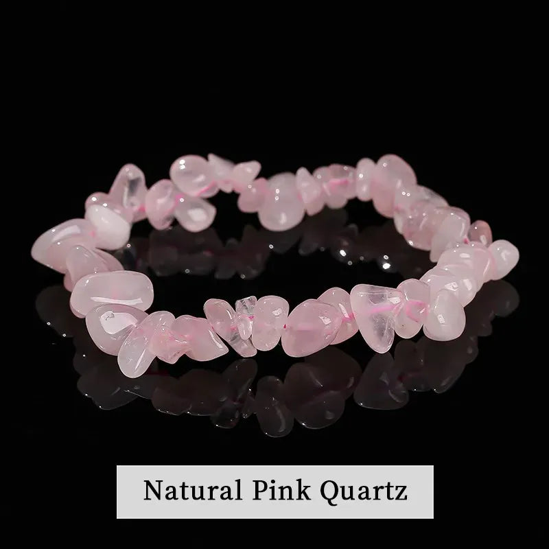 Wholesale 5-8mm Natural Stone Chips Tiger Eye Agates Crystal Gravel Stretch Bracelets Bohemian Women Reiki Heal Jewelry Gifts