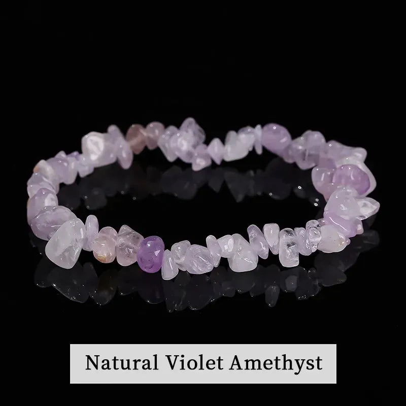 Wholesale 5-8mm Natural Stone Chips Tiger Eye Agates Crystal Gravel Stretch Bracelets Bohemian Women Reiki Heal Jewelry Gifts