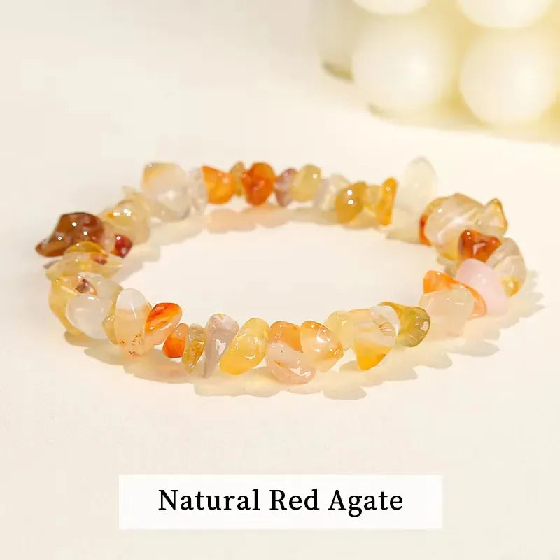 Wholesale 5-8mm Natural Stone Chips Tiger Eye Agates Crystal Gravel Stretch Bracelets Bohemian Women Reiki Heal Jewelry Gifts