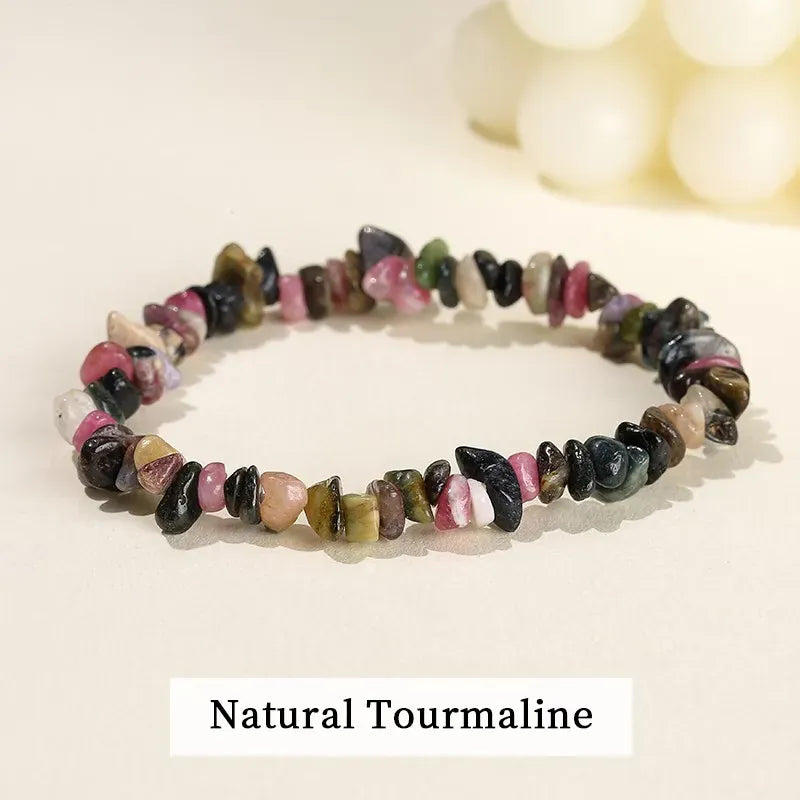Wholesale 5-8mm Natural Stone Chips Tiger Eye Agates Crystal Gravel Stretch Bracelets Bohemian Women Reiki Heal Jewelry Gifts