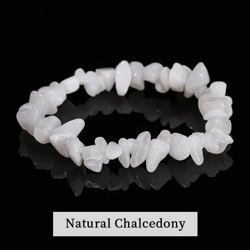 Wholesale 5-8mm Natural Stone Chips Tiger Eye Agates Crystal Gravel Stretch Bracelets Bohemian Women Reiki Heal Jewelry Gifts