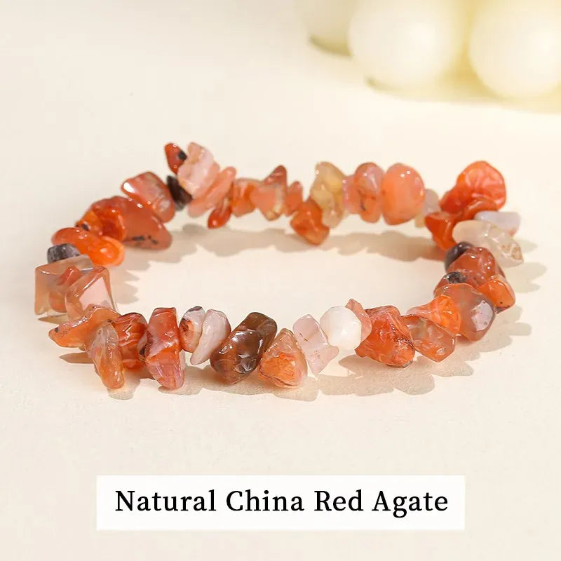 Wholesale 5-8mm Natural Stone Chips Tiger Eye Agates Crystal Gravel Stretch Bracelets Bohemian Women Reiki Heal Jewelry Gifts