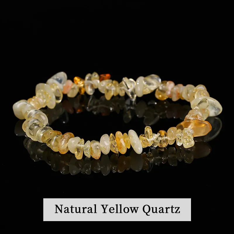 Wholesale 5-8mm Natural Stone Chips Tiger Eye Agates Crystal Gravel Stretch Bracelets Bohemian Women Reiki Heal Jewelry Gifts