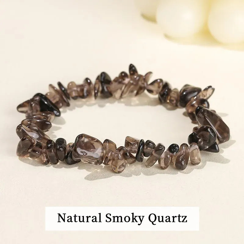 Wholesale 5-8mm Natural Stone Chips Tiger Eye Agates Crystal Gravel Stretch Bracelets Bohemian Women Reiki Heal Jewelry Gifts