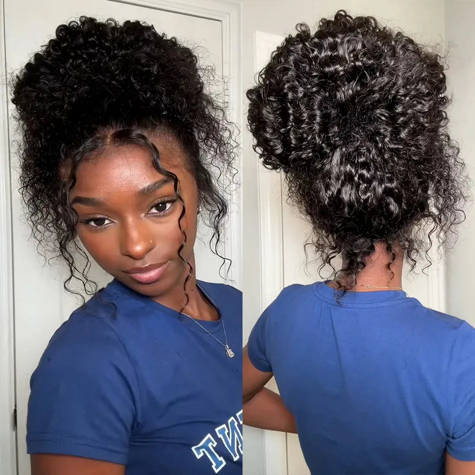 Women's 360 HD Lace Front Wig 250% Glueless Wig Water Wave Human Hair Deep Wave 13x4 13x6 Lace Frontal Wig Pre Plucked Hairline