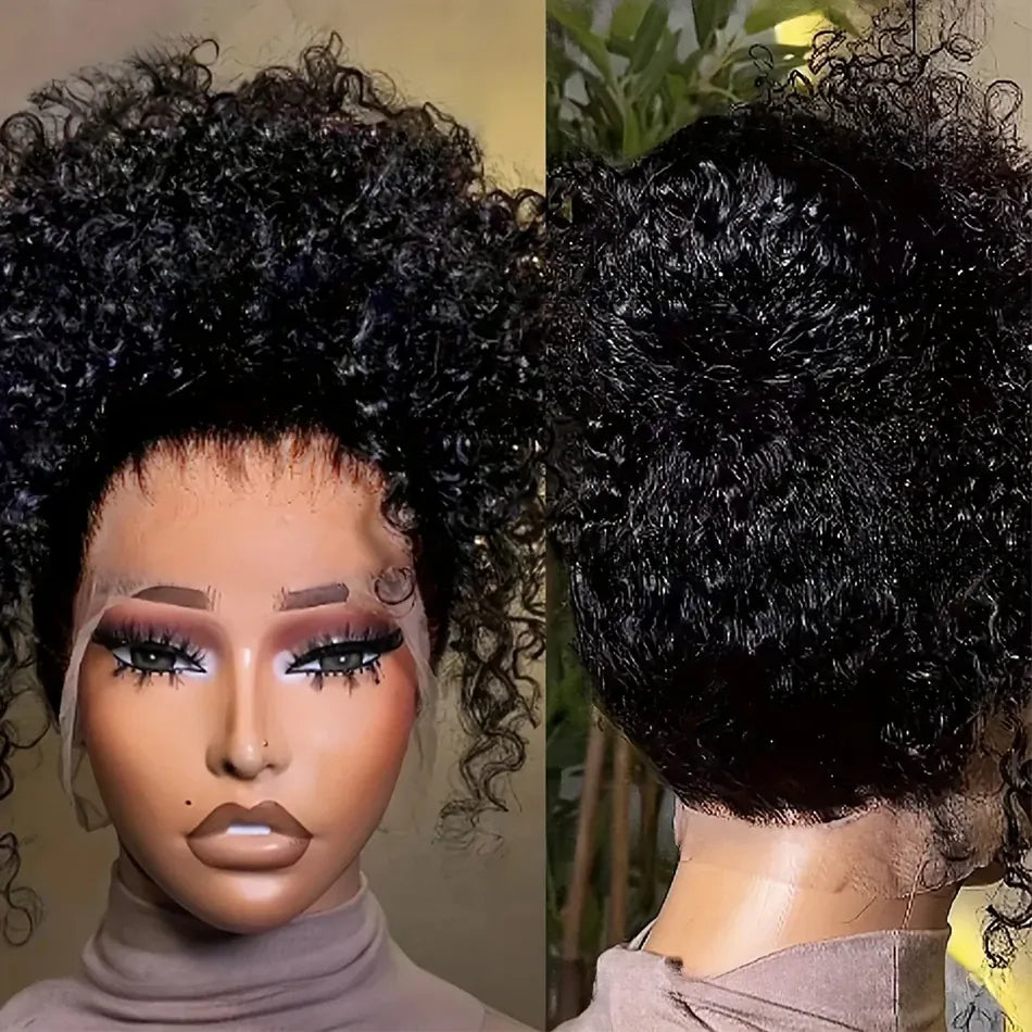 Women's 360 HD Lace Front Wig 250% Glueless Wig Water Wave Human Hair Deep Wave 13x4 13x6 Lace Frontal Wig Pre Plucked Hairline
