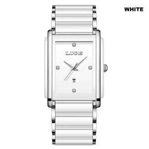 Women's Luxury Quartz Watch with Ceramic Strap Elegant Fashion Wristwatch