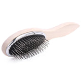Wooden Hair Brush Hair Parting Comb Hair Brush for Wigs Anti Static Steel Comb for Tangle Hair Extensions Training