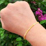 Yellow crystal simple bracelet, natural stone exquisite bracelet, the birthstone of November
