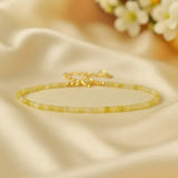 Yellow crystal simple bracelet, natural stone exquisite bracelet, the birthstone of November